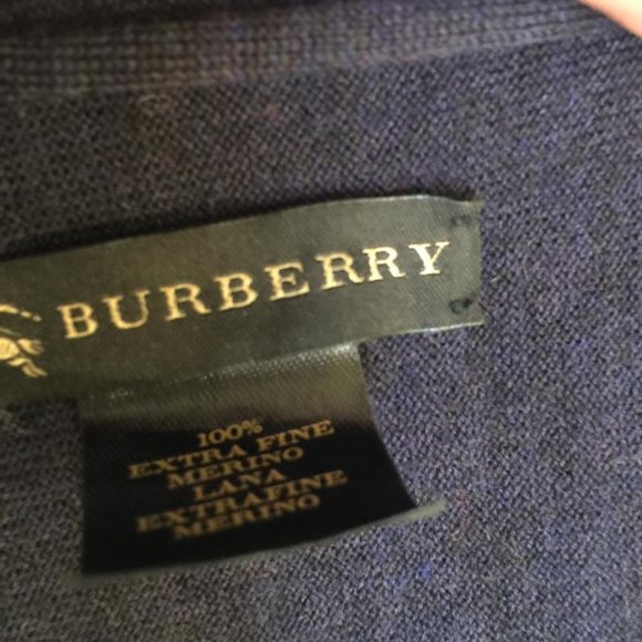 Burberry - Merino Wool scarf - Navy - Picture 2 of 4